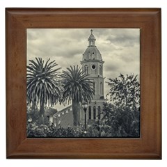 San Luis Church Otavalo Ecuador Framed Tiles by dflcprints