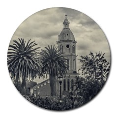 San Luis Church Otavalo Ecuador Round Mousepads by dflcprints