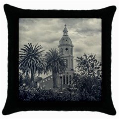 San Luis Church Otavalo Ecuador Throw Pillow Case (black) by dflcprints