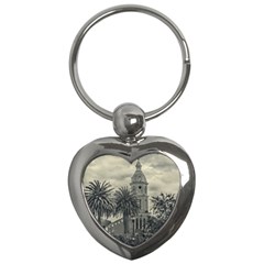 San Luis Church Otavalo Ecuador Key Chains (heart)  by dflcprints