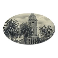 San Luis Church Otavalo Ecuador Oval Magnet by dflcprints