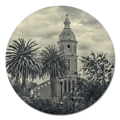 San Luis Church Otavalo Ecuador Magnet 5  (round) by dflcprints