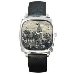 San Luis Church Otavalo Ecuador Square Metal Watch by dflcprints