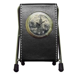 San Luis Church Otavalo Ecuador Pen Holder Desk Clocks by dflcprints