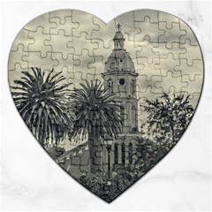 San Luis Church Otavalo Ecuador Jigsaw Puzzle (heart) by dflcprints