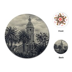 San Luis Church Otavalo Ecuador Playing Cards (round)  by dflcprints