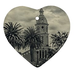 San Luis Church Otavalo Ecuador Heart Ornament (2 Sides) by dflcprints