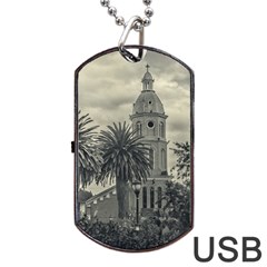 San Luis Church Otavalo Ecuador Dog Tag Usb Flash (two Sides)  by dflcprints