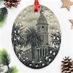 San Luis Church Otavalo Ecuador Oval Filigree Ornament (2-Side)  Front