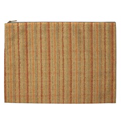 Elegant Striped Linen Texture Cosmetic Bag (xxl) 