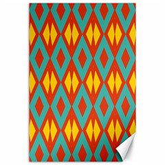 Blue Rhombus Pattern                			canvas 24  X 36  by LalyLauraFLM