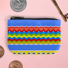 Colorful Chevrons And Waves                 	mini Coin Purse by LalyLauraFLM