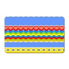 Colorful Chevrons And Waves                 			magnet (rectangular) by LalyLauraFLM