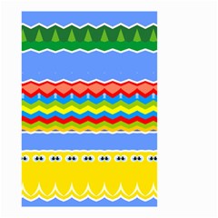 Colorful Chevrons And Waves                 Small Garden Flag by LalyLauraFLM