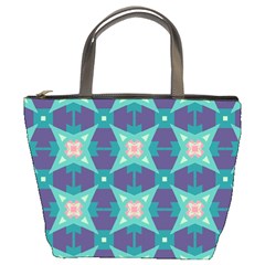 Blue Stars Pattern                  	bucket Bag by LalyLauraFLM