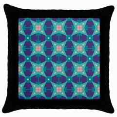 Blue Stars Pattern                  			throw Pillow Case (black) by LalyLauraFLM