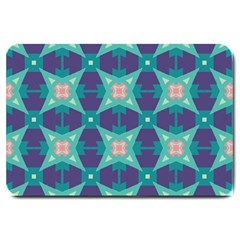 Blue Stars Pattern                  			large Doormat