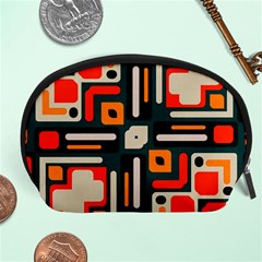 Shapes In Retro Colors Texture                   Accessory Pouch by LalyLauraFLM