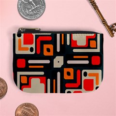 Shapes in retro colors texture                   	Mini Coin Purse