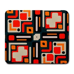 Shapes in retro colors texture                   			Large Mousepad