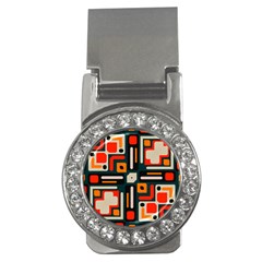 Shapes in retro colors texture                   			Money Clip (CZ)