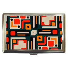 Shapes in retro colors texture                   			Cigarette Money Case