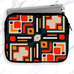 Shapes In Retro Colors Texture                   			apple Ipad 2/3/4 Zipper Case by LalyLauraFLM