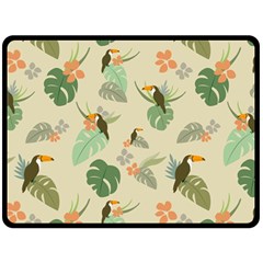 Tropical Garden Pattern Fleece Blanket (large) 