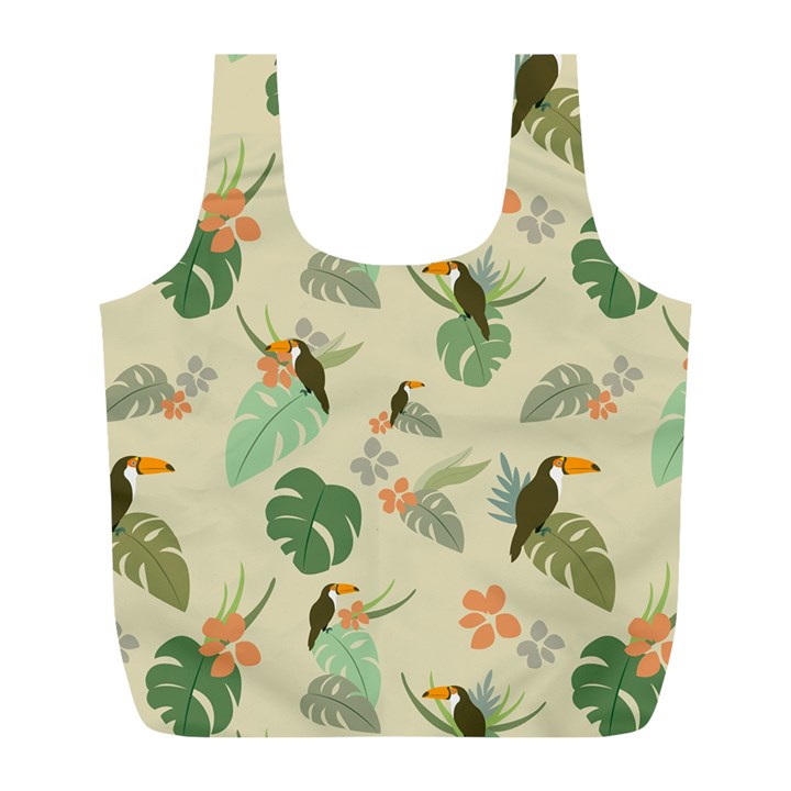 Tropical Garden Pattern Full Print Recycle Bags (L) 