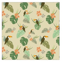 Tropical Garden Pattern Large Satin Scarf (square)