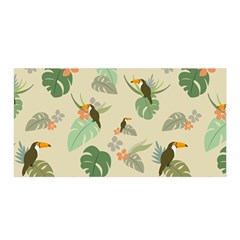 Tropical Garden Pattern Satin Wrap