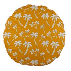 Summer Palm Tree Pattern Large 18  Premium Round Cushions by TastefulDesigns