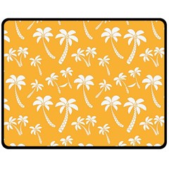 Summer Palm Tree Pattern Double Sided Fleece Blanket (medium) 