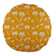 Summer Palm Tree Pattern Large 18  Premium Flano Round Cushions