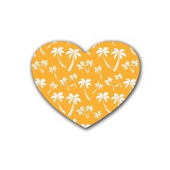 Summer Palm Tree Pattern Heart Coaster (4 Pack)  by TastefulDesigns