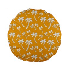 Summer Palm Tree Pattern Standard 15  Premium Flano Round Cushions