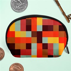 Tiled Colorful Background Accessory Pouches (large) 