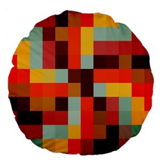 Tiled Colorful Background Large 18  Premium Flano Round Cushions