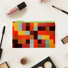 Tiled Colorful Background Cosmetic Bag (xs)