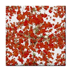 Vivid Floral Collage Tile Coasters by dflcprints