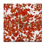 Vivid Floral Collage Tile Coasters Front