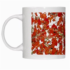 Vivid Floral Collage White Mugs by dflcprints