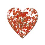 Vivid Floral Collage Heart Magnet Front