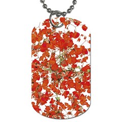 Vivid Floral Collage Dog Tag (one Side) by dflcprints