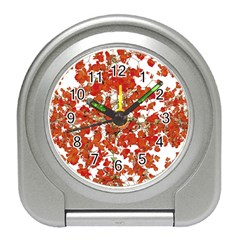 Vivid Floral Collage Travel Alarm Clocks by dflcprints