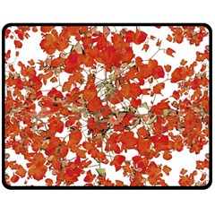 Vivid Floral Collage Fleece Blanket (medium) 