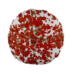 Vivid Floral Collage Standard 15  Premium Flano Round Cushions by dflcprints