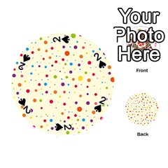 Colorful Dots Pattern Playing Cards 54 (round)  by TastefulDesigns