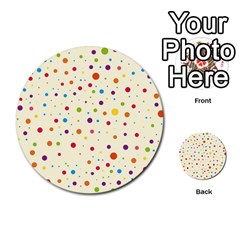 Colorful Dots Pattern Multi-purpose Cards (round)  by TastefulDesigns