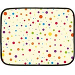 Colorful Dots Pattern Fleece Blanket (Mini) 35 x27  Blanket